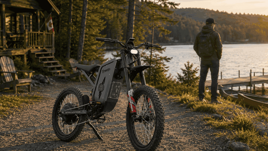 canadian man near cottage and lake with freego x2 pro